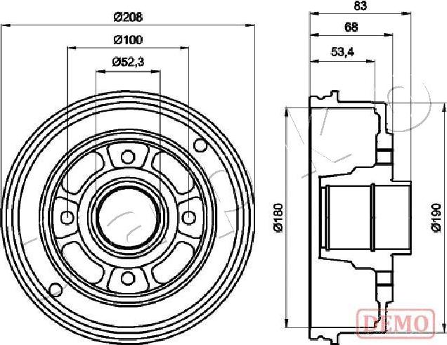 Japko 560707C - Tamburo freno autozon.pro