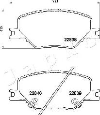 Japko 500417 - Kit pastiglie freno, Freno a disco autozon.pro