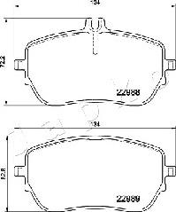 Japko 500549 - Kit pastiglie freno, Freno a disco autozon.pro