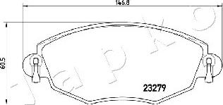 Japko 500318 - Kit pastiglie freno, Freno a disco autozon.pro