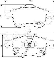 Japko 500215 - Kit pastiglie freno, Freno a disco autozon.pro