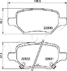 Japko 510405 - Kit pastiglie freno, Freno a disco autozon.pro