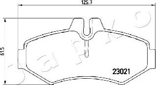 Japko 510513 - Kit pastiglie freno, Freno a disco autozon.pro