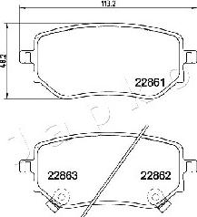 Japko 510532 - Kit pastiglie freno, Freno a disco autozon.pro