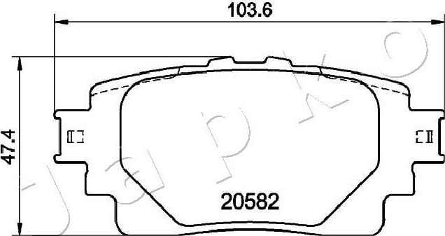 Japko 51264 - Kit pastiglie freno, Freno a disco autozon.pro