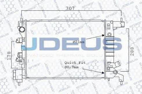 Jdeus 056M15 - Radiatore, Raffreddamento motore autozon.pro