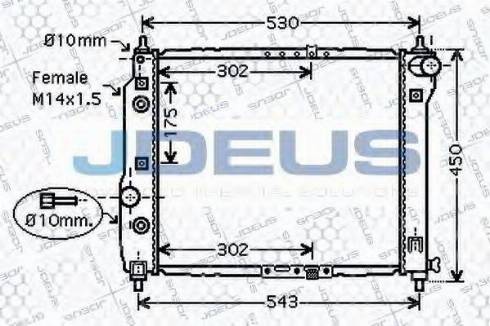 Jdeus 056M12 - Radiatore, Raffreddamento motore autozon.pro