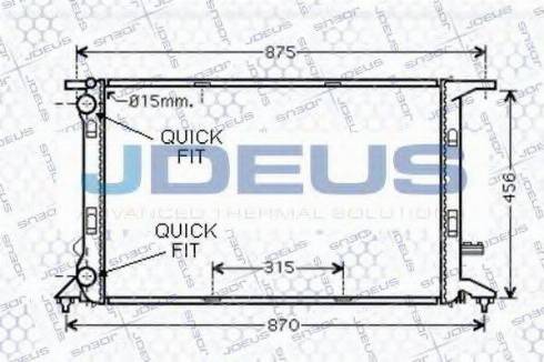 Jdeus 001M23 - Radiatore, Raffreddamento motore autozon.pro