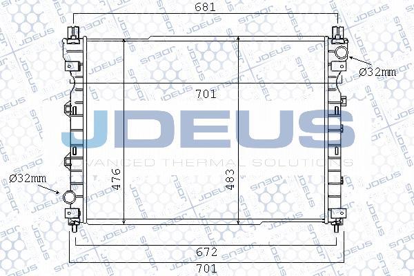 Jdeus 002M18 - Radiatore, Raffreddamento motore autozon.pro