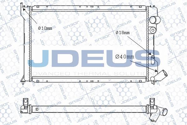 Jdeus 007B28 - Radiatore, Raffreddamento motore autozon.pro