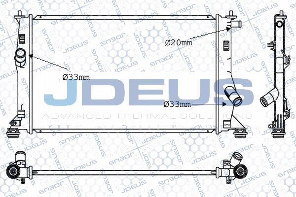 Jdeus 016M38 - Radiatore, Raffreddamento motore autozon.pro