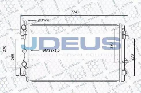 Jdeus 025M30 - Radiatore, Raffreddamento motore autozon.pro