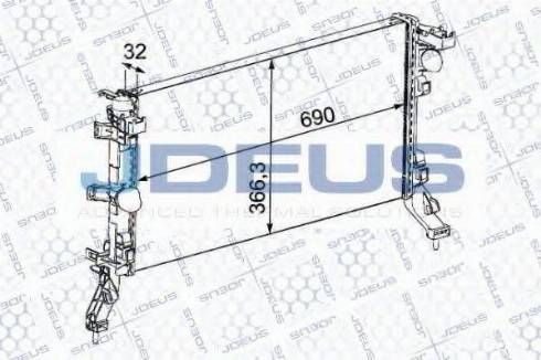 Jdeus 023M62 - Radiatore, Raffreddamento motore autozon.pro