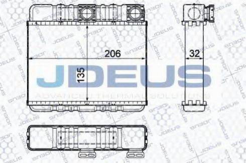 Jdeus 205M16 - Scambiatore calore, Riscaldamento abitacolo autozon.pro