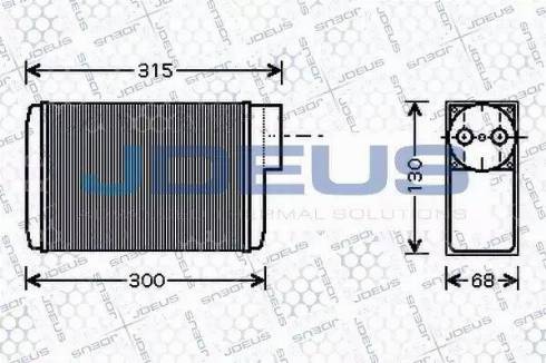 Jdeus 238M01 - Scambiatore calore, Riscaldamento abitacolo autozon.pro