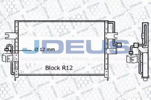 Jdeus 719M08 - Condensatore, Climatizzatore autozon.pro