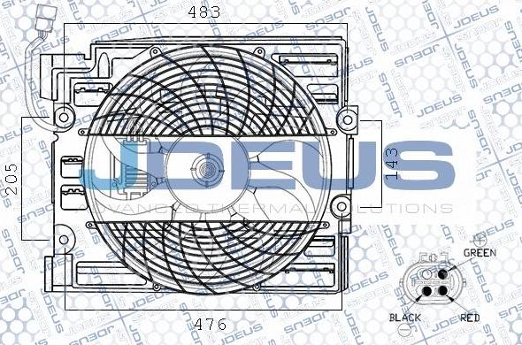 Jdeus EV0050531 - Ventola, Condensatore climatizzatore autozon.pro