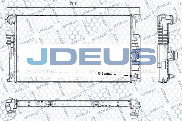 Jdeus M-0050780 - Radiatore, Raffreddamento motore autozon.pro