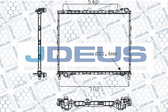 Jdeus M0020410 - Radiatore, Raffreddamento motore autozon.pro