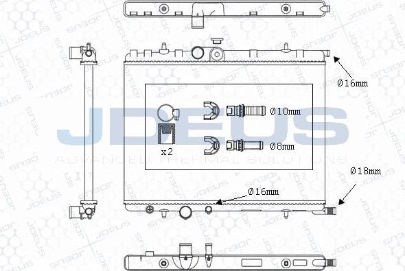 Jdeus M-007014A - Radiatore, Raffreddamento motore autozon.pro