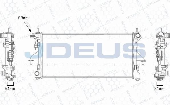 Jdeus M-0070240 - Radiatore, Raffreddamento motore autozon.pro