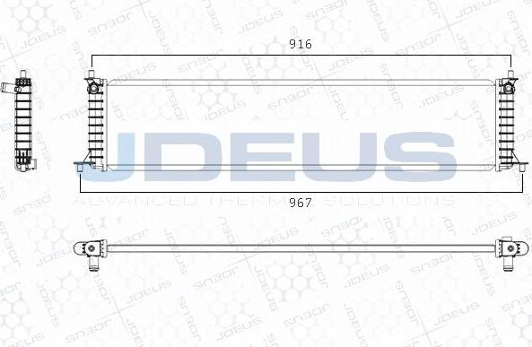 Jdeus M-0800020 - Radiatore, Batteria da trazione autozon.pro