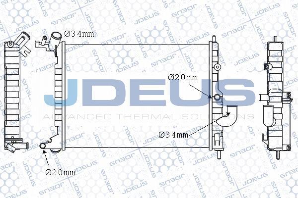 Jdeus M-020033A - Radiatore, Raffreddamento motore autozon.pro