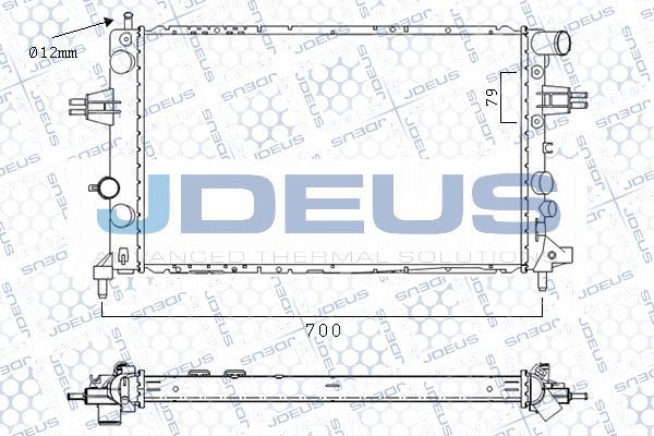 Jdeus M-0200780 - Radiatore, Raffreddamento motore autozon.pro