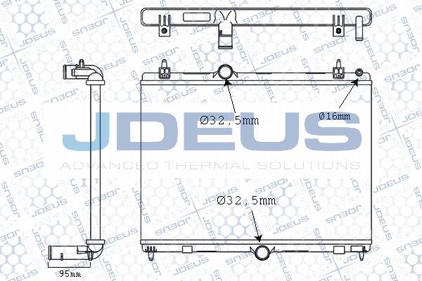 Jdeus M-021051A - Radiatore, Raffreddamento motore autozon.pro