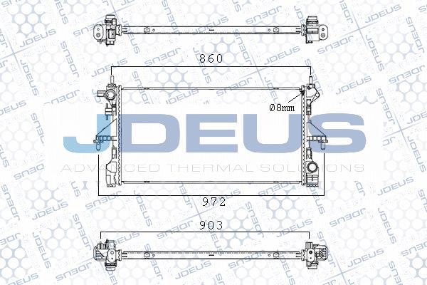 Jdeus M-0210600 - Radiatore, Raffreddamento motore autozon.pro