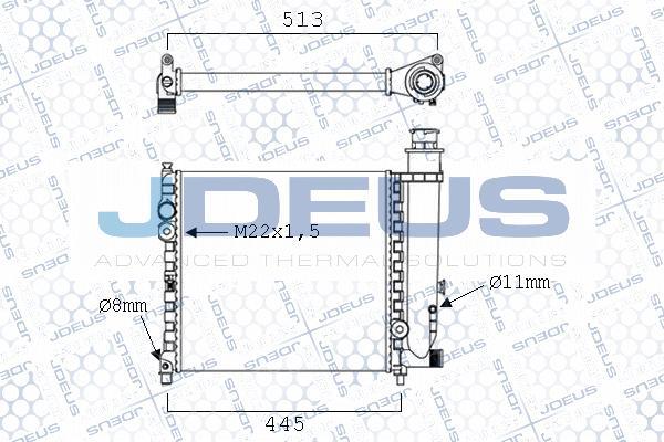 Jdeus M-0210010 - Radiatore, Raffreddamento motore autozon.pro