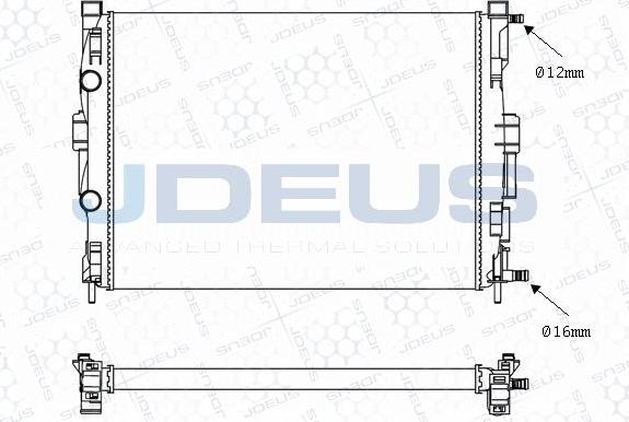 Jdeus M-023072A - Radiatore, Raffreddamento motore autozon.pro