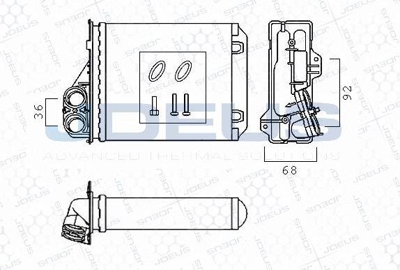 Jdeus M-2231280 - Scambiatore calore, Riscaldamento abitacolo autozon.pro