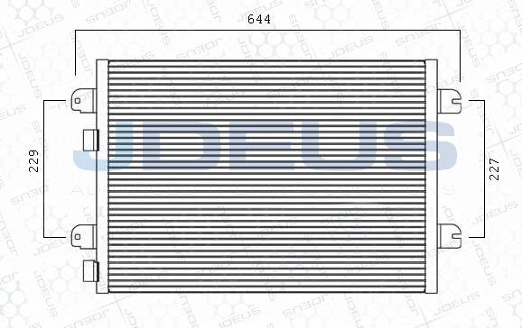 Jdeus M-7231280 - Condensatore, Climatizzatore autozon.pro