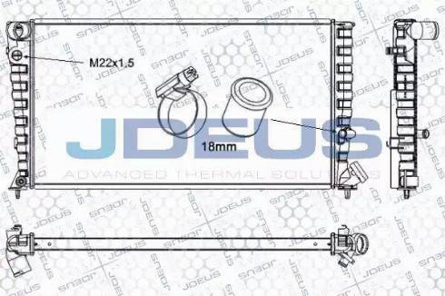 Jdeus RA0070130 - Radiatore, Raffreddamento motore autozon.pro