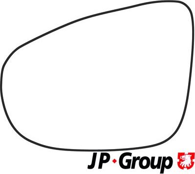 JP Group 1189304770 - Vetro specchio, Specchio esterno autozon.pro