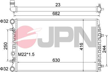 JPN 60C9056-JPN - Radiatore, Raffreddamento motore autozon.pro