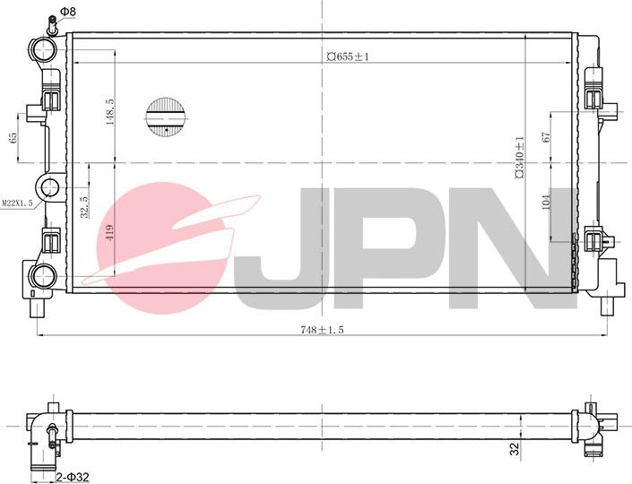 JPN 60C9064-JPN - Radiatore, Raffreddamento motore autozon.pro