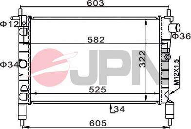 JPN 60C9030-JPN - Radiatore, Raffreddamento motore autozon.pro