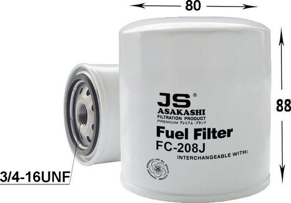 JS Asakashi FC208J - Filtro carburante autozon.pro