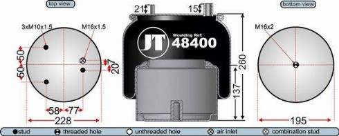 Juratek JAA48401 - Soffietto, Sospensione pneumatica autozon.pro