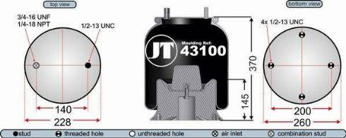 Juratek JAA43101 - Soffietto, Sospensione pneumatica autozon.pro