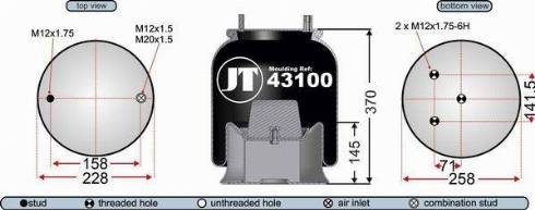 Juratek JAA43102 - Soffietto, Sospensione pneumatica autozon.pro