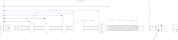 Juratek JBH1447L - Flessibile del freno autozon.pro