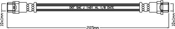 Juratek JBH1097 - Flessibile del freno autozon.pro