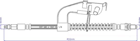 Juratek JBH1043R - Flessibile del freno autozon.pro