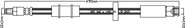 Juratek JBH1134 - Flessibile del freno autozon.pro