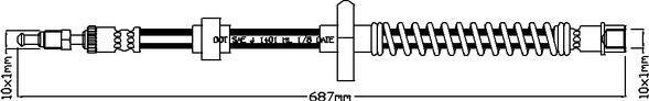 Juratek JBH1176R - Flessibile del freno autozon.pro