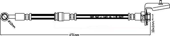 Juratek JBH1340R - Flessibile del freno autozon.pro