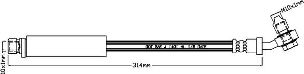 Juratek JBH1260 - Flessibile del freno autozon.pro